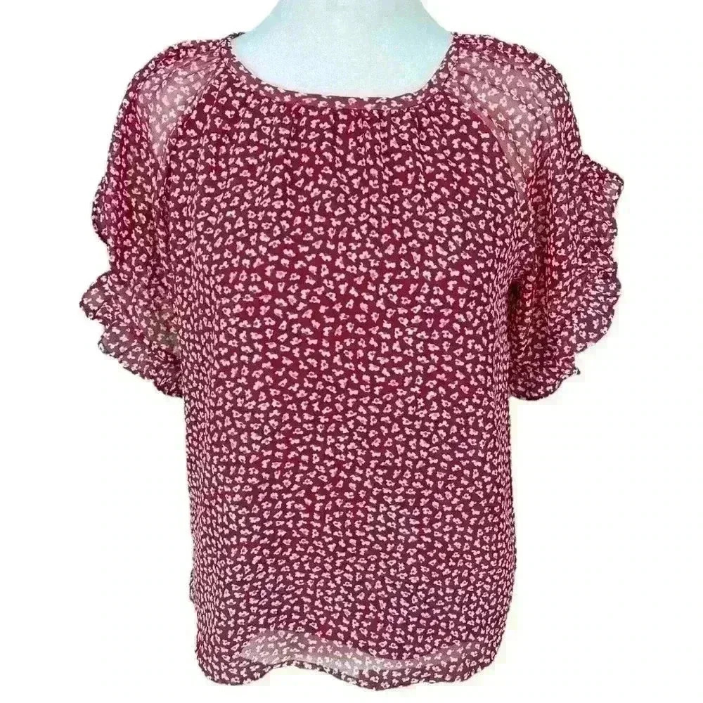 MADEWELL flowy floral blouse XXS